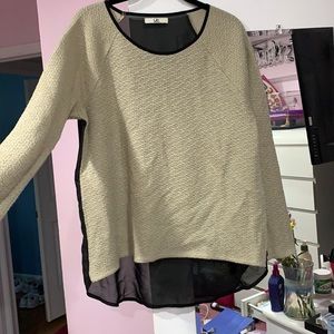 Long sleeve sheer back top